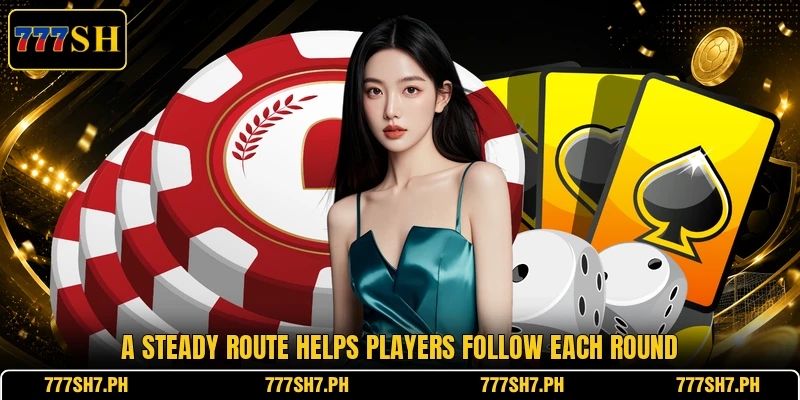 A steady route helps players follow each round A steady route helps players follow each round