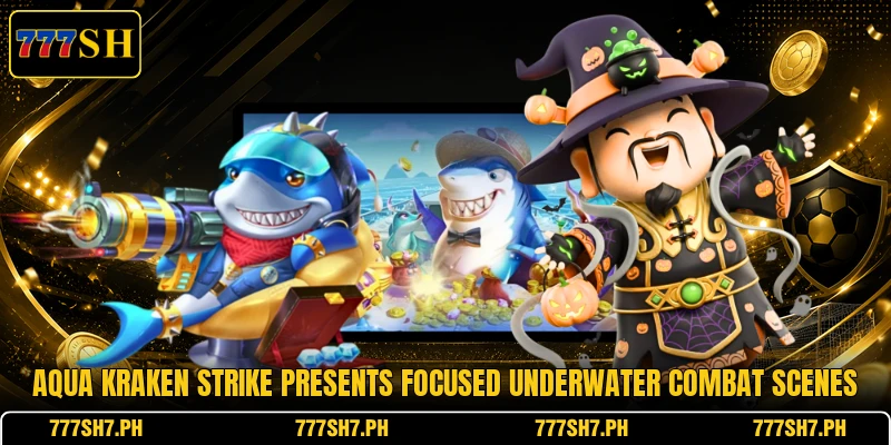 Aqua Kraken Strike presents focused underwater combat scenes Aqua Kraken Strike presents focused underwater combat scenes