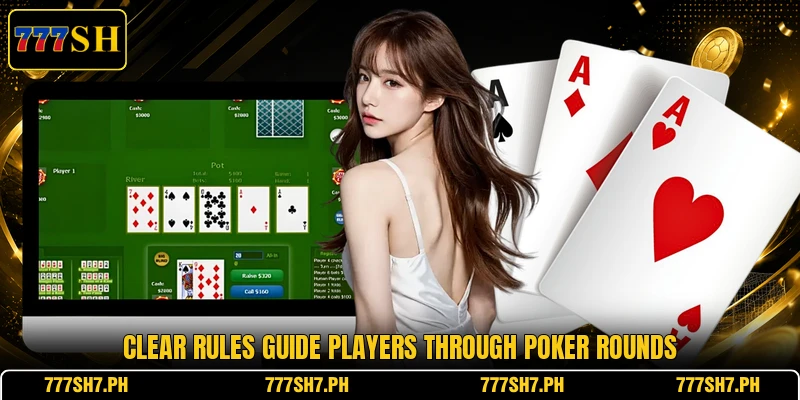 Clear rules guide players through poker rounds Clear rules guide players through poker rounds