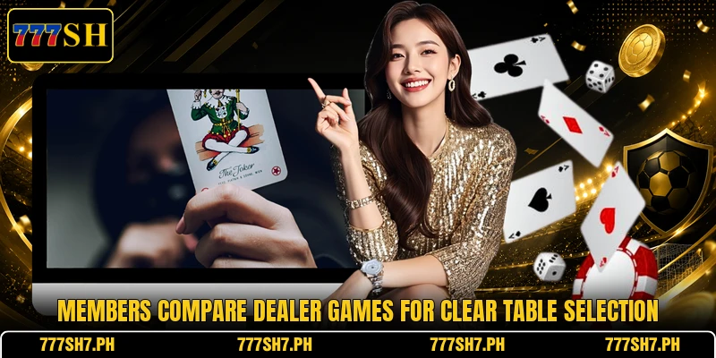 Members compare dealer games for clear table selection Members compare dealer games for clear table selection