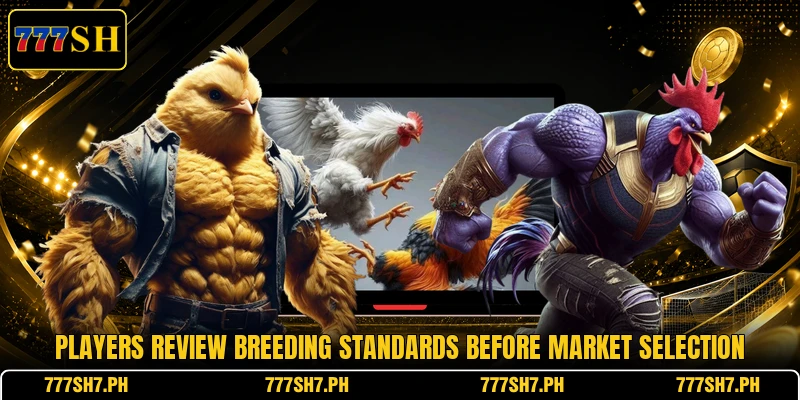 Players review breeding standards before market selection Players review breeding standards before market selection