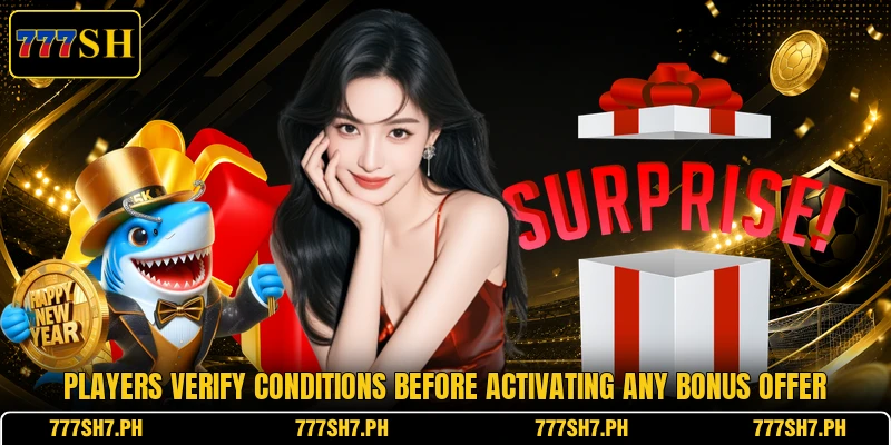 Players verify conditions before activating any bonus offer Players verify conditions before activating any bonus offer