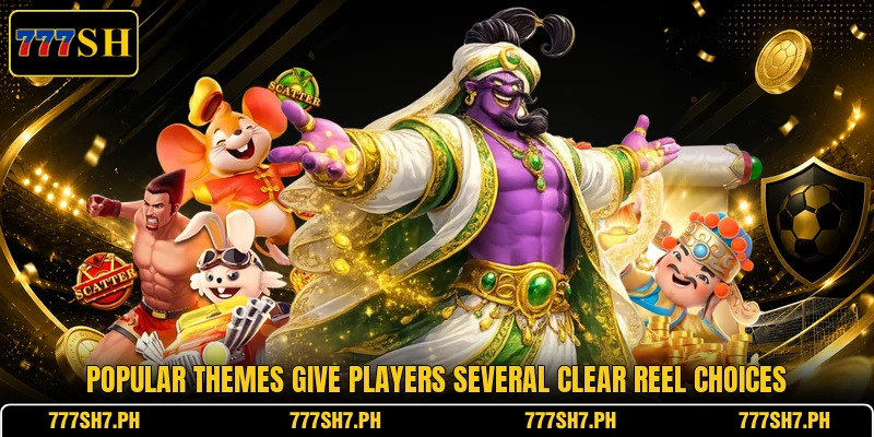 Popular themes give players several clear reel choices Popular themes give players several clear reel choices