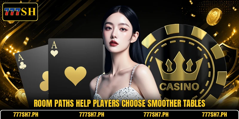 Room paths help players choose smoother tables Room paths help players choose smoother tables